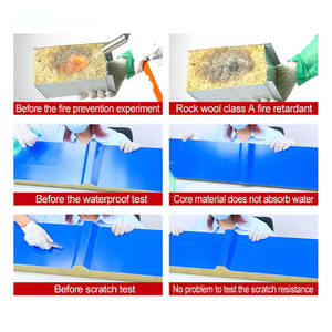 Panneaux muraux métalliques préfabriqués de style moderne pour maison <span class=keywords><strong>Dalle</strong></span> de laine de roche Panneau isolant pour toit coupe-feu Panneau sandwich de <span class=keywords><strong>plafond</strong></span> Décoration - Product Image 5
