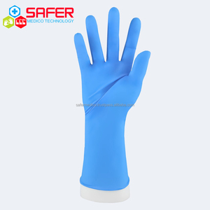 Gants d'examen médical jetables en nitrile de 290mm sans poudre doux imperméables et légers confortables directs d'usine - Product Image 6