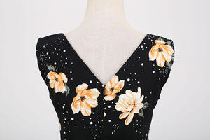 Robe vintage pour femmes des années 1950 et 1960, robe d'été florale <span class=keywords><strong>rockabilly</strong></span> rétro, robe swing <span class=keywords><strong>rockabilly</strong></span>, robe de <span class=keywords><strong>danse</strong></span> pin-up en coton, robe circulaire - Product Image 6