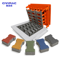 CIVIMAC QT5-15P Moule à blocs pour briques poreuses, pavés, pavés gazonnés, bordures, briques hollandaises, briques creuses et pleines