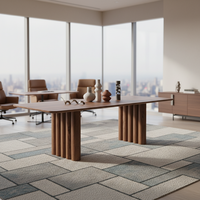 Ensemble table et chaises de salle à manger portables de luxe moderne de style nordique, plateau en marbre, pieds en bois, 6 à 10 places, mobilier pour entrée, hôtel, école