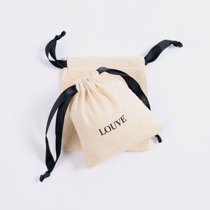 Sacs à cordon en coton biologique naturel en gros, petits sacs à cordon personnalisés en coton pour chaussures, pochettes anti-poussière pour emballage - Product Image 5