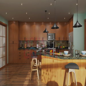 Material de madera de roble de estilo rústico, diseño de cocina pequeño - Product Image 6