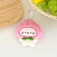 En gros, Porte-clés pendentifs pour sacs à dos en peluche mignonne en forme de chien banane, Pendentifs polyvalents, Porte-clés en peluche exquis en forme de fruits et petits animaux