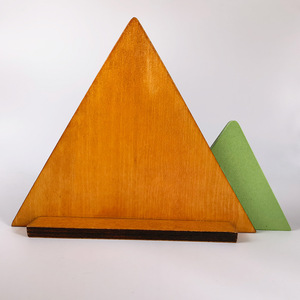 ZAKKA Mt. Ornement de bureau à thème sérigraphié en bois Fuji 18x33x12cm pour photomaton - Product Image 3
