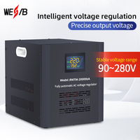 Stabilisateur de tension de type relais 2 phases Régulateur 220v à 220v 20kva Stabilisateur de tension intelligent pour générateur à essence