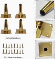 Robuste Goldene Sofabeine Runde Massive Metallmöbelbeine Sofa-Ersatzbeine