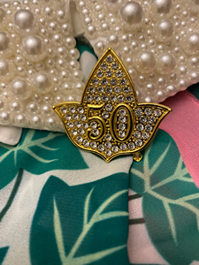 Support <strong>AKA</strong> Pearl <strong>Pin</strong> Gold Finish <strong>Brooch</strong> 2x2 inches Legacy 50 Golden Rhinestone <strong>Pin</strong> Skee Wee Pretty Pearl <strong>Brooch</strong> Lapel <strong>Pin</strong> - Product Image 3