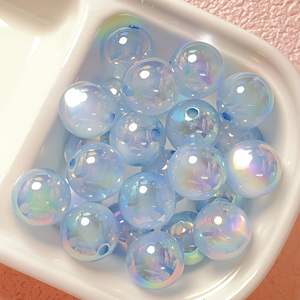 Mode 16Mm gelée oeil de chat trou droit perles en vrac bricolage téléphone portable chaîne matériel bijoux acrylique perles rondes - Product Image 5