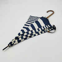 Parapluie manuel Japandi pour enfants, noir, avec revêtement UV, en pongé 190T, motif irrégulier, logo personnalisé, protection solaire et pluie 8K
