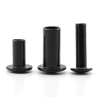 10 pièces/sac Rivets semi-tubulaires à tête ronde en acier inoxydable 304 plaqué zinc noir M1.5-M4.5 Grade A2-70 Nindejin Personnalisé