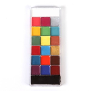 Nueva Paleta <span class=keywords><strong>de</strong></span> Maquillaje Artístico Acrílico <span class=keywords><strong>de</strong></span> 20 Colores para Rostro y Cuerpo, Ideal para Adultos en Halloween - Product Image 3
