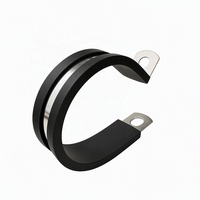 Collier de serrage à vis sans fin en acier inoxydable avec bande de caoutchouc EPDM amortie, modèles W1, W2, W4, pour machines