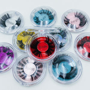 Vente en gros 3d Faux Mink Lashes Vendeurs 25mm Faux Mink Lashes et Private Label Vegan Faux Mink Eyelashes avec <span class=keywords><strong>Sac</strong></span> - Product Image 2