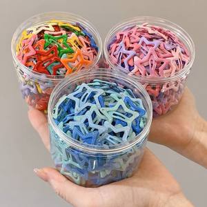 Lot personnalisé de 3,2 cm d'épingles à cheveux étoiles en métal émaillé coloré pour bébés filles et femmes, vente en gros - Product Image 2