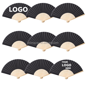 <span class=keywords><strong>Abanico</strong></span> de Bambú Promocional Económico con Impresión de Logotipo Personalizado, <span class=keywords><strong>Abanico</strong></span> Plegable de Seda Lisa de Alta Calidad para Marketing de Marca - Product Image 2