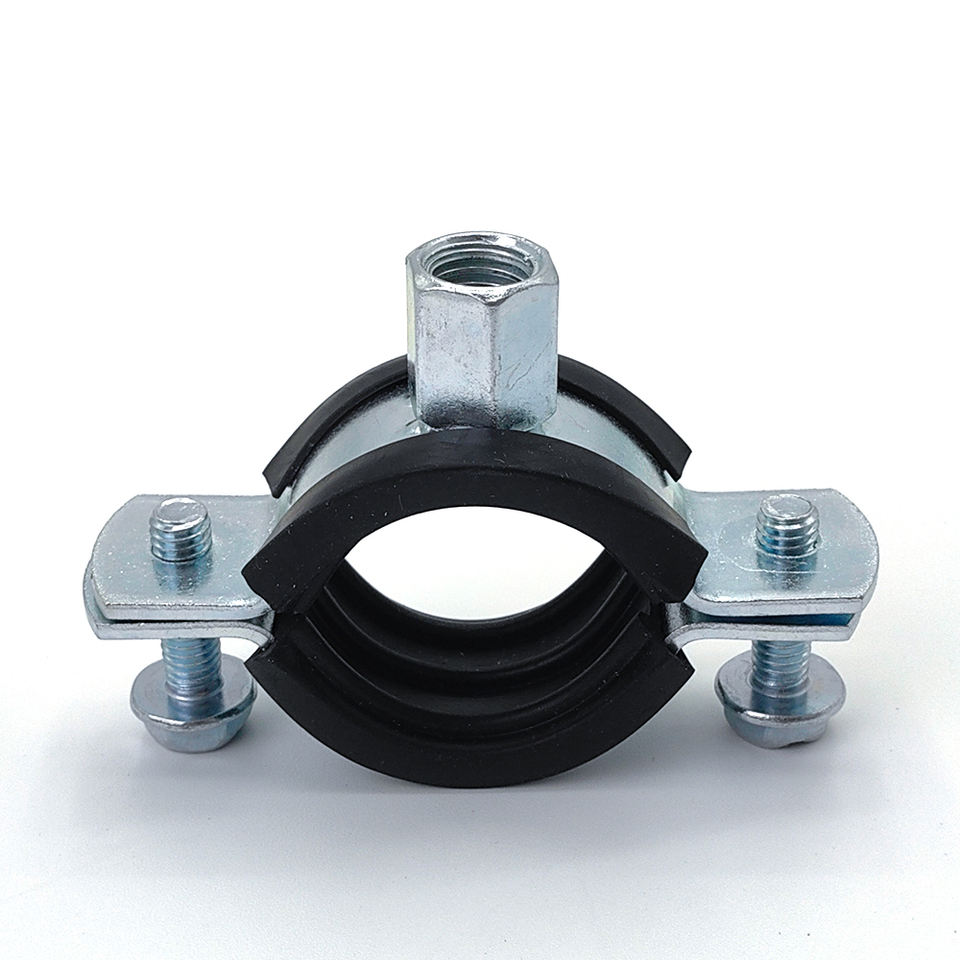 Heavy Duty Pipe Supporting Clamp Steel Material with Rubber Lined Two ...