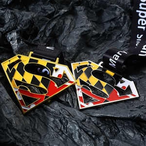 Cordón de sublimación personalizado, medalla de carrera de superhéroe, Campeonato hueco de metal - Product Image 4