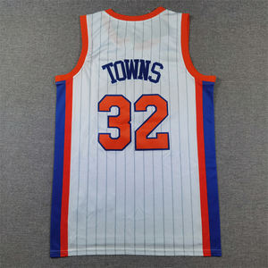 2025 haute qualité basket-ball hommes brodé cousu noir bleu maillots #3 Josh Hart et #32 Karl-Anthony Towns <span class=keywords><strong>Knicks</strong></span> Jersey - Product Image 4