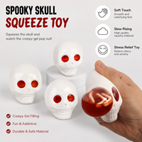 Jouet à presser Pop Eye Skull, jouet anti-stress en forme de crâne, jouet moelleux, drôle et créatif, jouet sensoriel