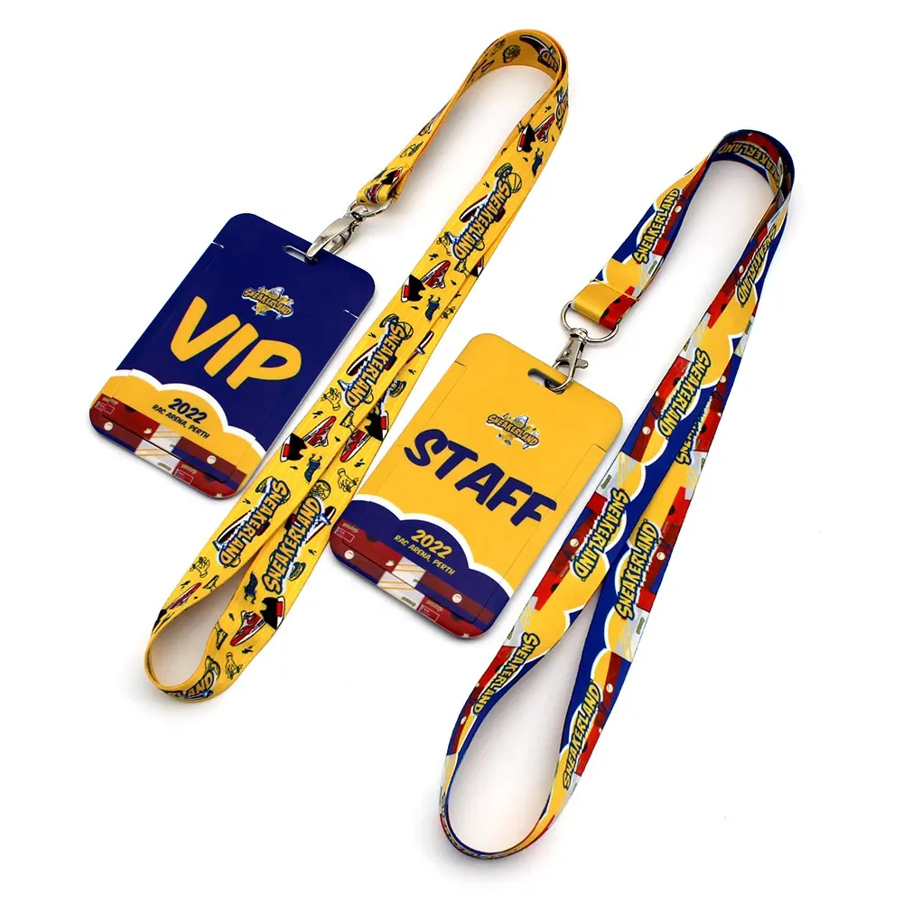 Wholesale factory price custom Work ID Card Lanyard Badge Brand Entry Exit Student Campus trade show lanyards