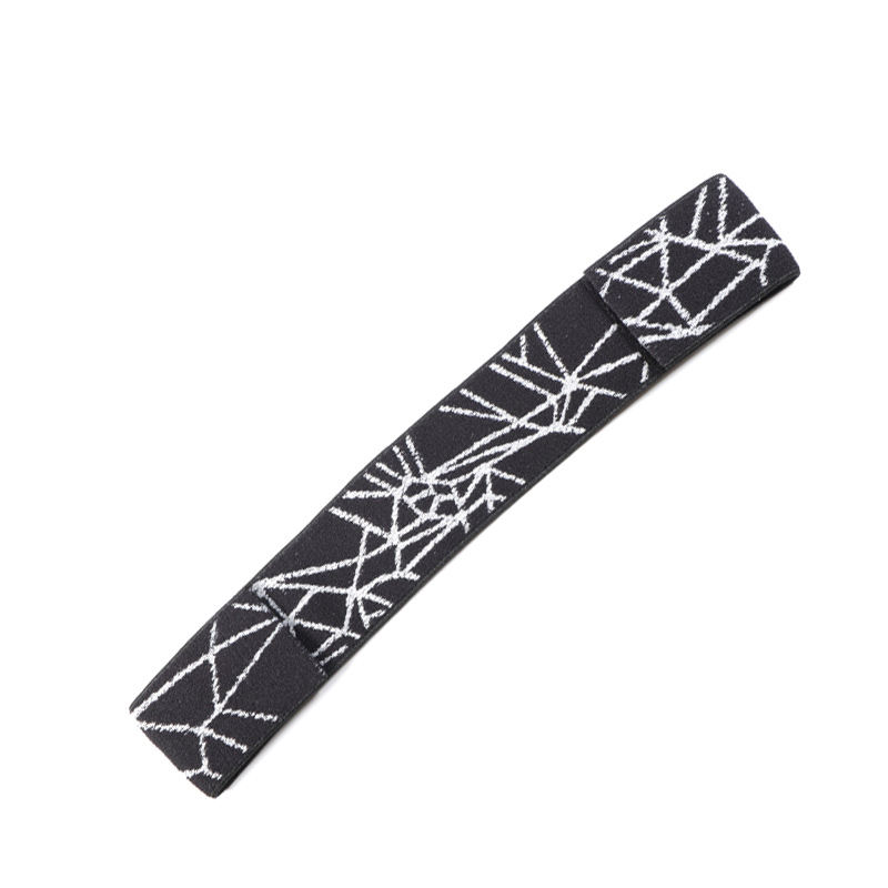 1pcs Elastic band-Black and white