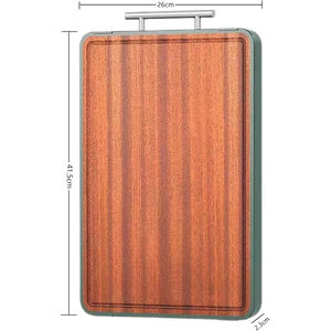 Nueva Tabla de Cortar Antimicrobiana de Ébano y Acero Inoxidable de Doble Cara, Resistente y de 2.0 cm de Grosor, Apta para Lavavajillas - Product Image 2