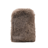 Sac à bandoulière polyvalent pour femme, mini-portefeuille tendance en peluche couleur unie avec bouton bonbon, nouvelle collection automne-hiver