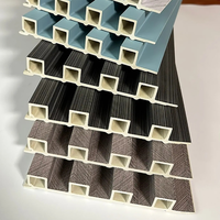 Panneaux muraux en composite bois-plastique (WPC) pour décoration intérieure/extérieure, design cannelé « Grande Muraille », pour salon et salle à manger