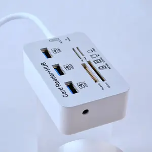 ארון מחשב נייד עגינה כפולה צג סופר מהירות USB C רכזת USB 3.0 + SD כרטיס רכזת סוג-c רב מיקרו כרטיס קורא מתאם