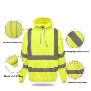 Huaweina Pamuklu Nakış Logolu Uzun Kollu İnşaat Yansıtıcı Şeritli Su Geçirmez ANSI Sınıf 3 EN ISO 20471 Sınıf 2 Güvenlik - Product Image 4