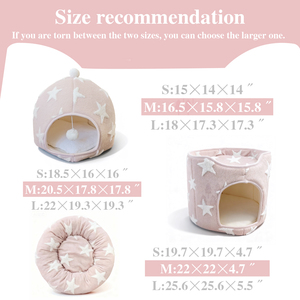 Graziosa Cuccia Rosa Pelosa Antiscivolo per Gatti con Cuscino Rimovibile e Lavabile - Product Image 5