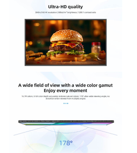 超薄壁挂式 43 英寸全彩液晶数字标牌 1 年保修 适用于商业促销 医疗展览馆 - Product Image 4