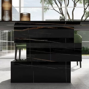 Shann-mesa de comedor de mármol, nuevo diseño, 2 asientos, 10 asientos, color negro - Product Image 4