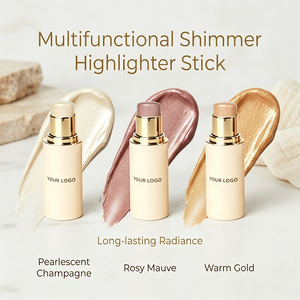 Stick illuminateur végétalien de qualité supérieure, marque privée, crème <span class=keywords><strong>contour</strong></span> scintillante, haute pigmentation, longue tenue, maquillage illuminateur pailleté - Product Image 4