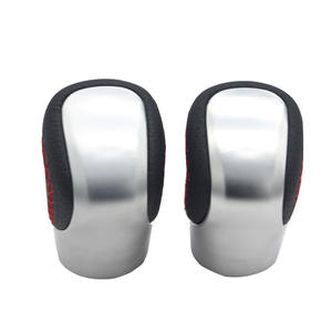 Pommeau de levier de vitesse Lexus en cuir argenté avec surpiqûres rouges, ergonomique, pour boîte de vitesses automatique GS - Product Image 4