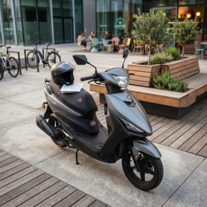 Venta al por mayor de scooters de gasolina baratos, ciclomotores de 120cc, <span class=keywords><strong>49cc</strong></span> con motor sin escobillas y freno de disco para adultos, 50cc, 125cc, >80km/h - Product Image 6