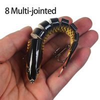 Leurre multi-articulé 8 sections, nageur segmenté, action de nage réaliste, leurre dur coulant, longue portée, pour bar, saumon, et autres poissons.