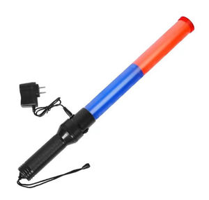 充電式バッテリー赤緑青LEDトーチ光交通バトンワンドスティック道路道路安全制御用 - Product Image 4