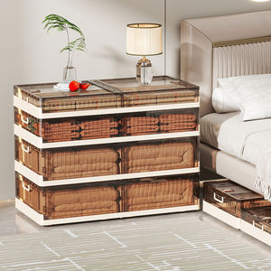 Boîte de rangement sous lit Haogle, nouvelle conception, gain de place, en plastique, pliable, avec couvercle, idéale pour une utilisation sous le lit - Product Image 5