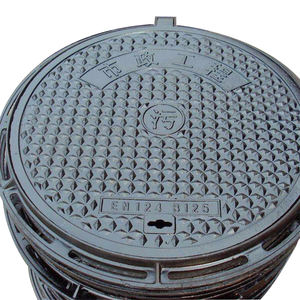 Tapa de alcantarilla de hierro fundido antirrobo de 800x800, <span class=keywords><strong>precio</strong></span> de cubierta de alcantarilla de hierro dúctil G500-7, producto conforme a EN124 - Product Image 1