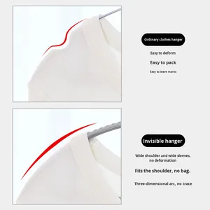 Cintre en plastique à épaules larges pour la maison, antidérapant, pour le séchage des vêtements, sans déformation, support pour manteaux et vêtements, sans cintre - Product Image 3