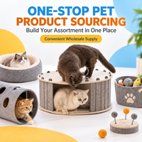 Maison d'activités ronde personnalisée en feutre pour chat, plateforme de jeu intérieure pour animaux de compagnie, lit-caverne, vente en gros OEM ODM