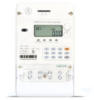 Clavier numérique intelligent monophasé à deux fils infrarouge RF compteur de jeton d'électricité prépayé compteur d'énergie gris RS 485/RF/PLC numérique