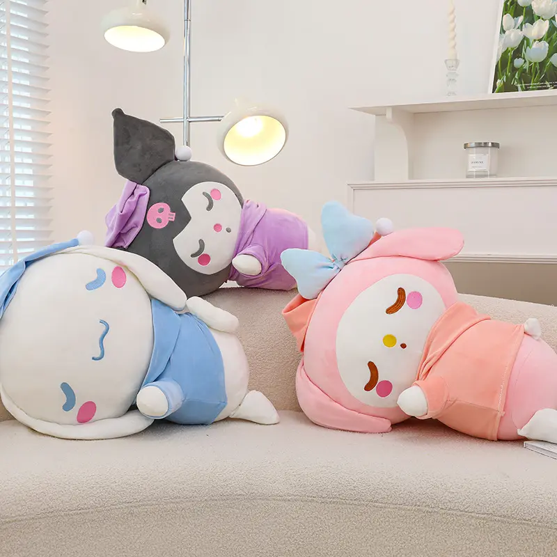 Japonés Sanrio Melody Laurel Dog Kuromi Plush Sleep series Doll Cute cinnamoroll Plush Throw Pillow