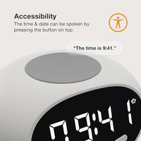 Réveil intelligent mini carré à LED avec fonction d'enregistrement, pour le sommeil, l'école, les médicaments et la cuisine
