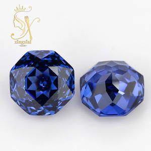 Venta al por mayor de circonitas cúbicas sueltas de 6 mm y 12 mm, circonitas 5A, piedras preciosas sintéticas, diamantes sintéticos, zafiro azul con corte rosa <span class=keywords><strong>Millennium</strong></span>, circonita cúbica - Product Image 1