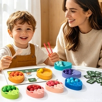 Jouet sensoriel d'œufs de dinosaure à trier par couleur pour tout-petits, essentiel pour les activités en voiture, motricité fine, autisme, calme, fidget