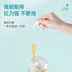 Cofoe Dental Floss Picks 50-Pack Portable Disposable <b>Toothpick</b> for Oral Care - Product Image 2