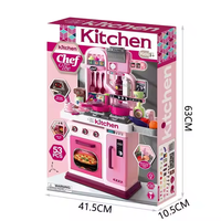 Ensemble de jouets de cuisine pour enfants avec éclairage et musique Simulation de cuisine Support d'ustensiles de cuisine